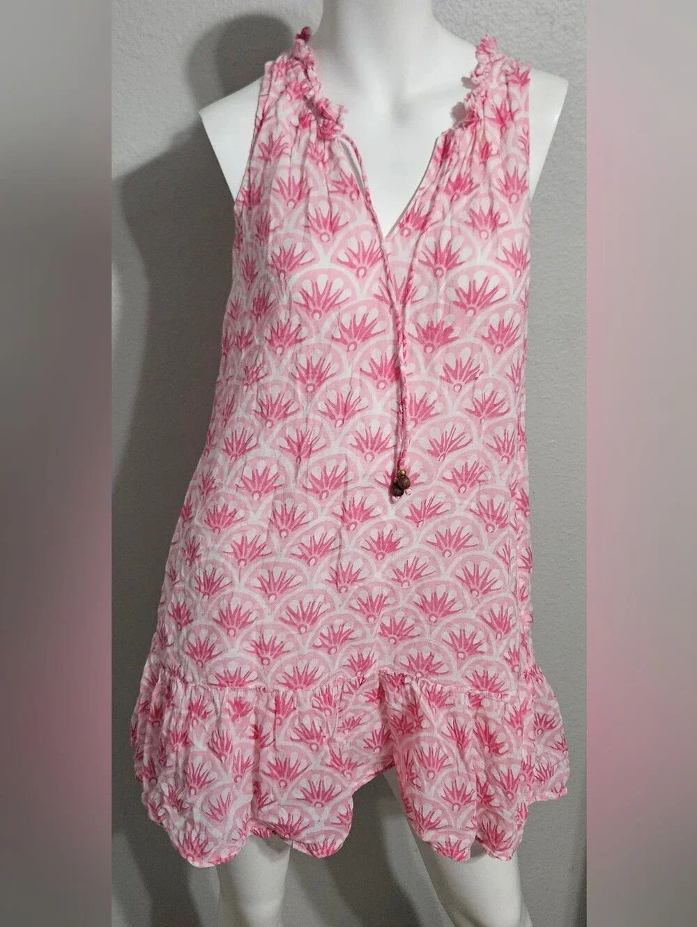 Oliphant Pink Size Medium Short Sleeveless Dress
